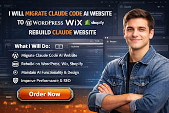 migrate claude code ai website to wordpress wix shopify rebuild claude website