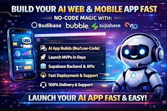 build fix ai web mobile app with budibase bubble supabase v0 lovable onspace ai