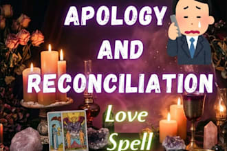 cast apology reconciliation love spell make them reach out, regret and come back