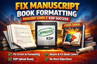 fix manuscript book matting amazon kindle KDP success manuscript errors fix kdp