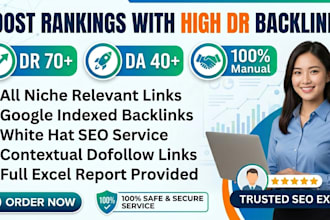 provide all niche high quality backlinks with high DR and da