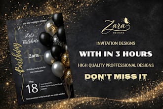 design custom invitation card for all events