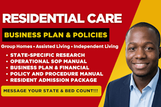 create group home and residential care business plan and policies for licensing