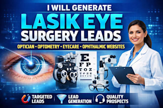 generate lasik eye surgery leads optician optometry eyecare ophthalmic website