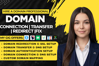 connect domain, domain transfer,redirect domain,connect domain,fix domain issue