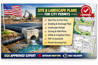 site plan city permit usa landscape plan plot plan autocad permit drawing