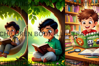 children story book illustration children story children story book illustration