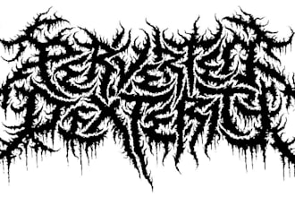 design a raw and aggressive powerviolence metal logo