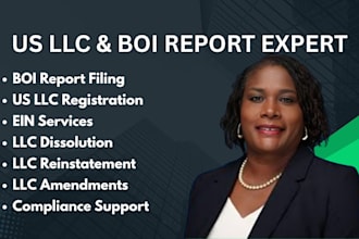 file boi report, US llc registration, dissolution, reinstatement and amendments