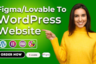 convert lovable ai website to wordpress, figma to wordpress website design