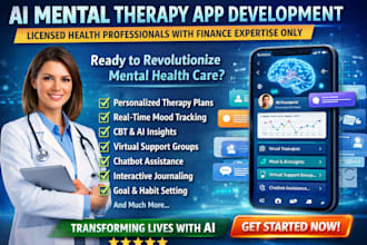 develop ai mental health app and therapy app with telemedicine features