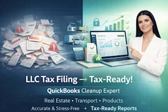do llc tax filing and bookkeeping for real estate, transport, product businesses