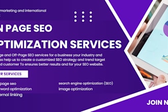 do expert on page and off page SEO service with optimization