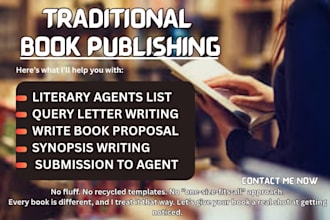 find literary agents, write query letter for book publishing and book proposal