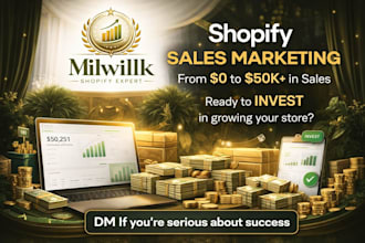 do shopify store marketing and grow your store to get real sales within 2 month