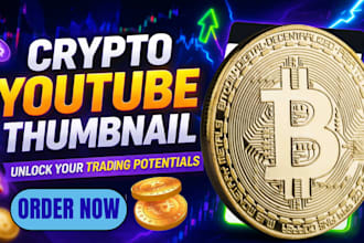 design crypto trading youtube thumbnail for you