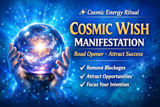 cast cosmic wish spell  road opener  intention focus and manifestation support