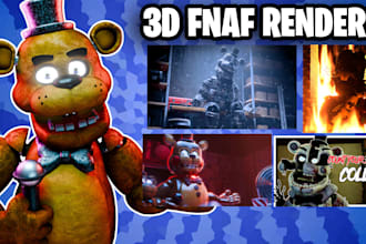 make 3d fnaf renders and short animations