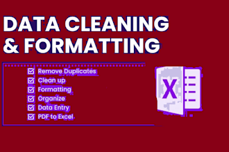 clean, format, merge, split, excel data