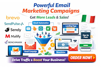 brevo sendpulse sendy mailify italy benchmark email drip marketing campaign