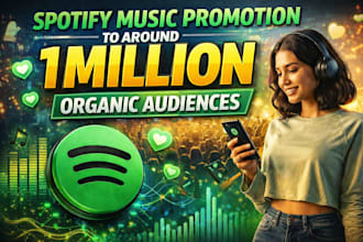 promote spotify music, USA spotify promotion, spotify album marketing
