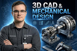 do 3d cad design, mechanical product design, cad modelling for manufacturing