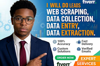 leads web scraping data collection data entry data extraction make com