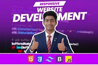 create modern responsive websites with htm CSS javascript