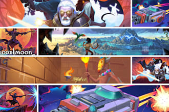 design high quality game banners, key art, and steam promotional artwork