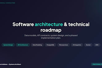 design your software architecture, QA strategy, and technical roadmap