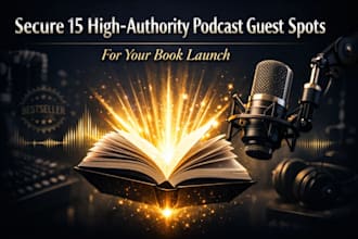 secure 15 high authority podcast guest spot and book launch