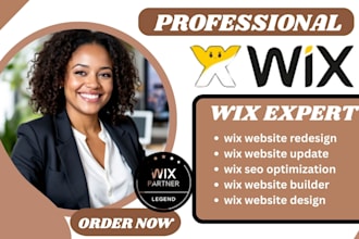 design and redesign wix website with wix SEO optimization