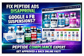 fix peptide ads disapproval peptide fb ads google suspension peptide compliance