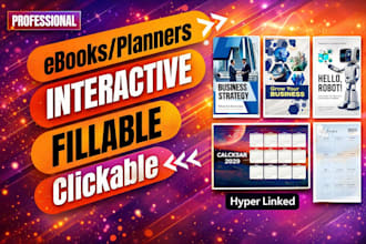 create fillable pdf form interactive pdf ebook and workbooks, planners