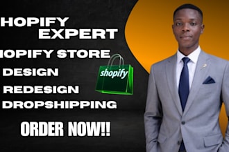 design shopify store build website dropshipping redesign store