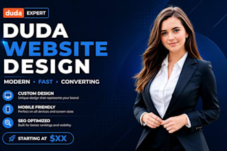 build duda website design or redesign duda landing page and seo