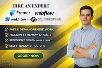 design or clone framer webflow squarespace or figma website