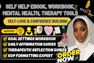 create self help ebook, mental health workbook, journal and therapy worksheets