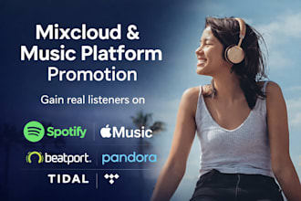 promote mixcloud spotify apple music beatport pandora tidal music promotion