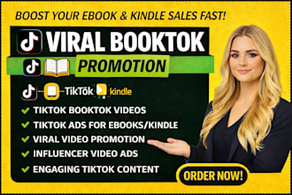 viral booktok promotion tiktok booktok video ads ebook kindle booktok promotion