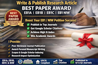 write and publish research article, best paper award, eb1a, eb1b, eb1 niw