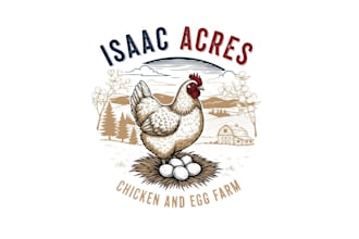 do modern beautiful farm, chicken logo