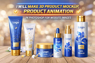 make 3d product mockup, product animation in photoshop