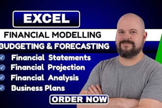 do excel financial models, forecasting, projections, budget, analysis plans