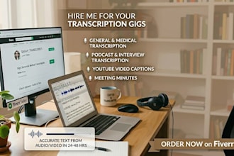 provide typing and transcription services