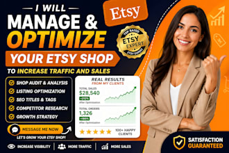 manage and optimize your etsy shop to increase traffic and sales