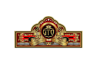 do an unique and modern cigar label cigar ring cigar logo and cigar box design