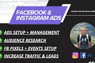 set your meta ads campaing and manage it to boost sales