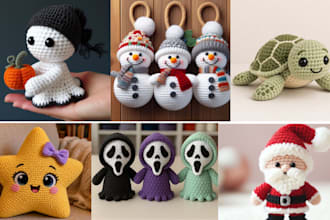 create custom step by step amigurumi crochet pattern and plush toy tutorial etsy