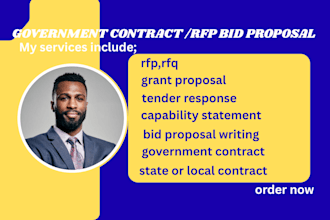 write government contract proposals, rfp, rfq, bid proposals